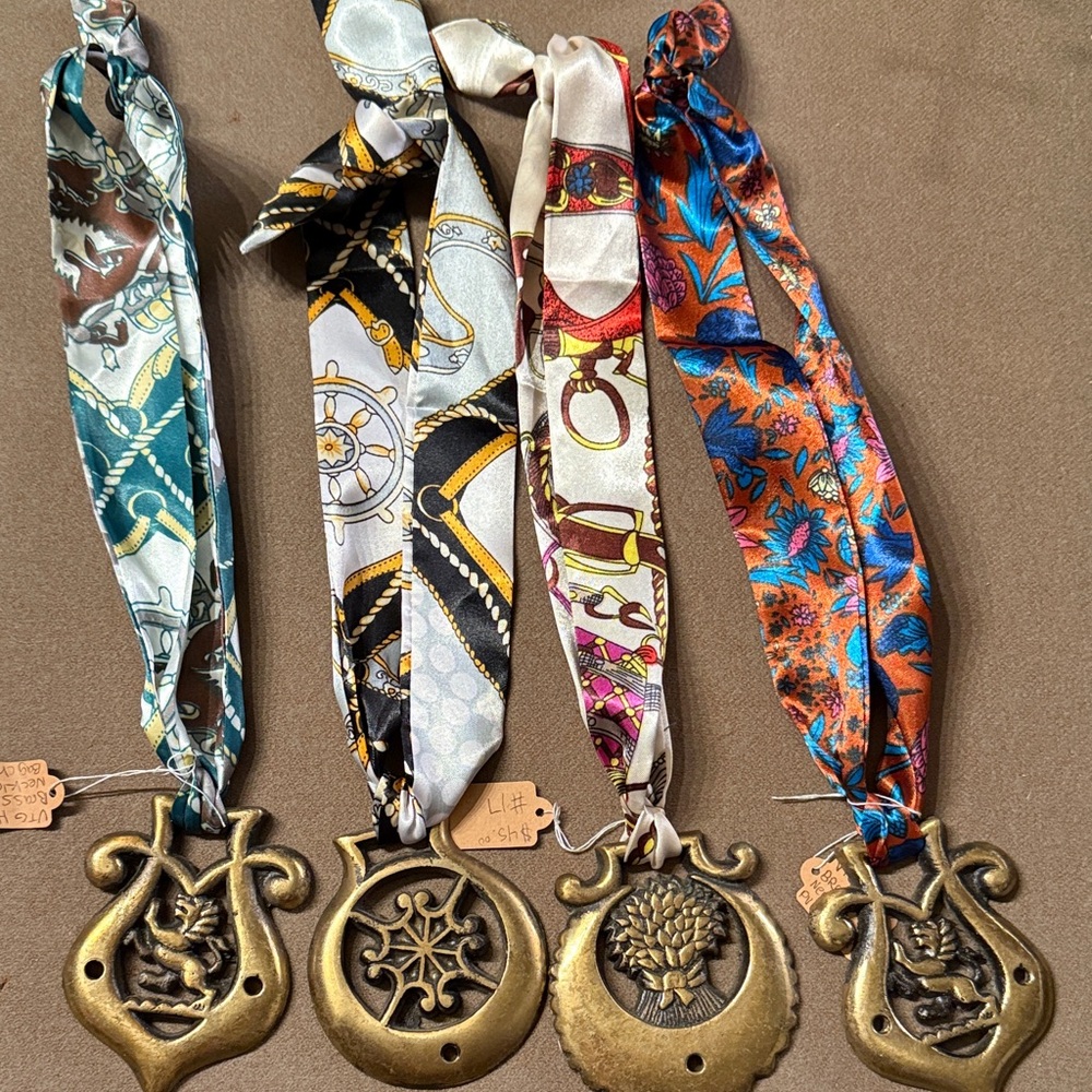Horse brass necklaces or bag charm western wear